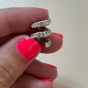 Spiral shiny charm fits Pandora bracelet